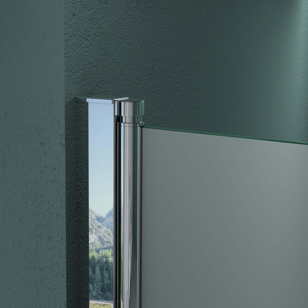 glasvilla Puerta de ducha Puerta de nicho ducha Separación de ducha Cabina de ducha Puerta oscilante 180° Doble puerta 6mm ESG Recubrimiento Nano Vidrio claro/Satinado Rayas/Vollsatiniert con mecanismo de elevación y descenso Teramo24K+MS+VS