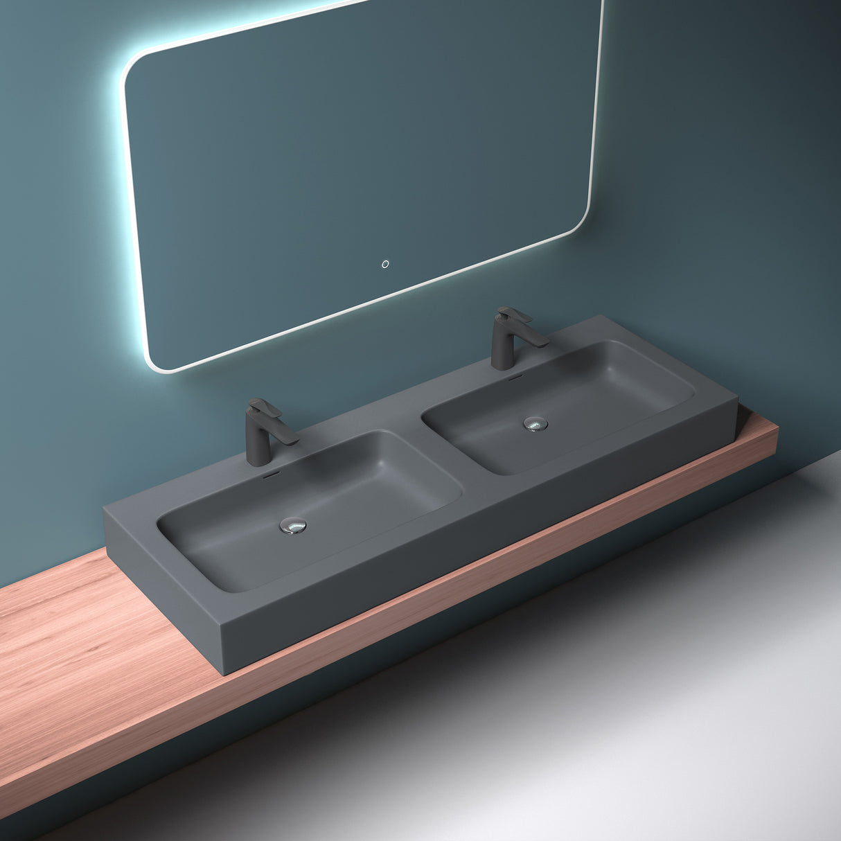 Glasvilla lavabo doppio lavabo da appoggio lavabo sospeso lavabo in ghisa minerale zona lavabo mobile lavabo Colossum830