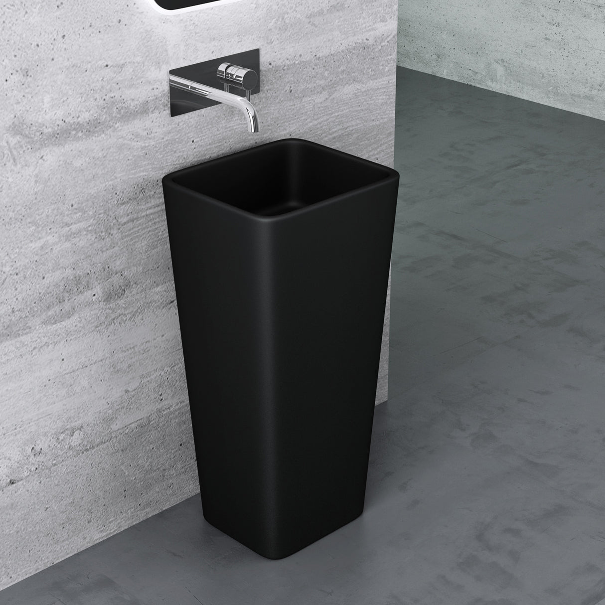 lavabo de diseño glasvilla freestanding Col31 de mineral compuesto lavabo BTH: 40x35x82cm