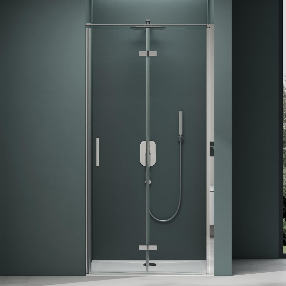 glasvilla Puerta de ducha Puerta de nicho ducha Separación de ducha Cabina de ducha Pared de ducha 8mm Vidrio claro ESG-Vidrio de seguridad con recubrimiento nano Teramo37K