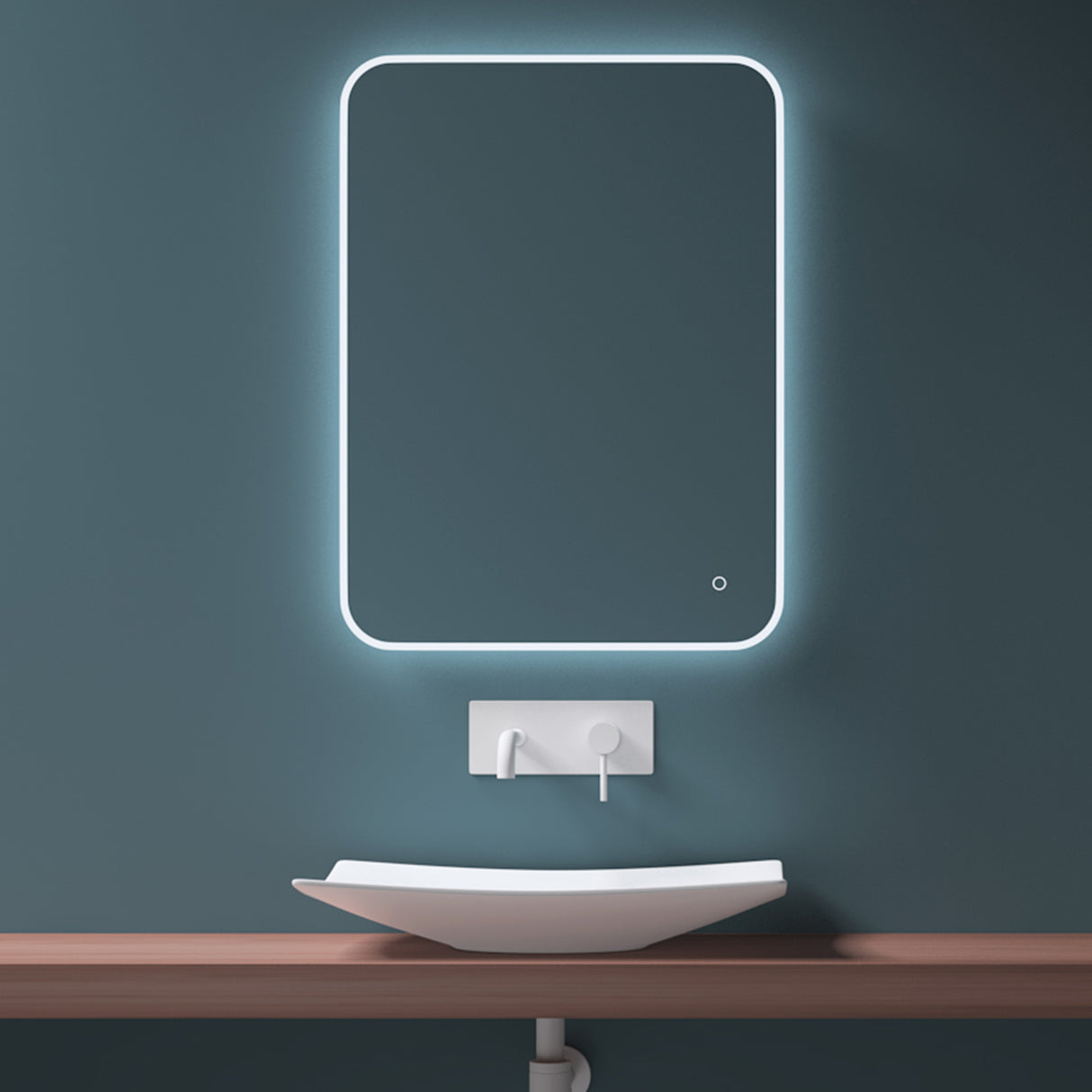 glasvilla Lavabo da Appoggio in Ceramica Lavandino Bagno Bianco Nano Rivestimenti inclusi Brüssel5096