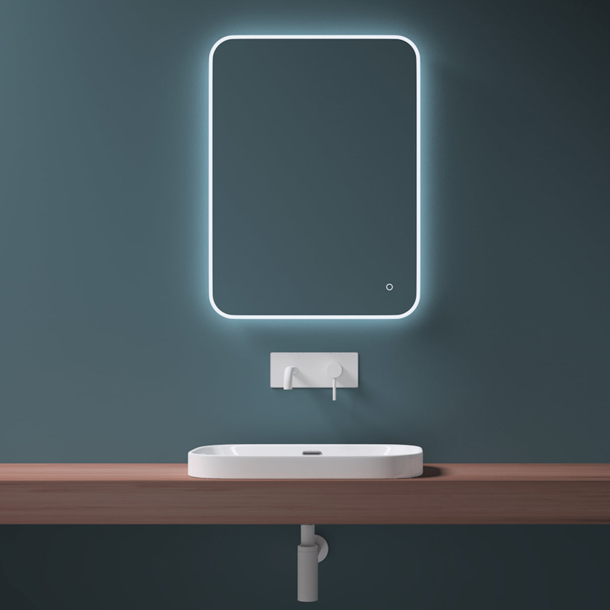 glasvilla Lavabo da Incasso in Ceramica Lavabo Sottopiano Lavandino Bagno Nano Rivestimenti inclusi Brüssel5082