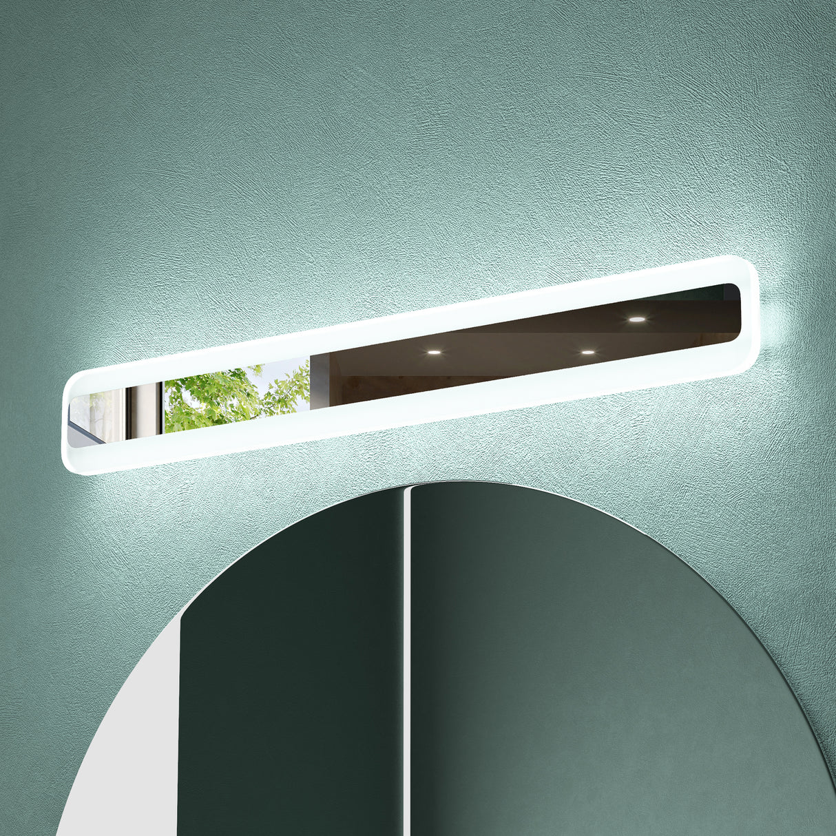 glasvilla Lampada da Specchio LED per Bagno | Lampada a Specchio 3000-6000K, Illuminazione da Parete 14W con 3 Temperature di Colore per Trucco LumaRay