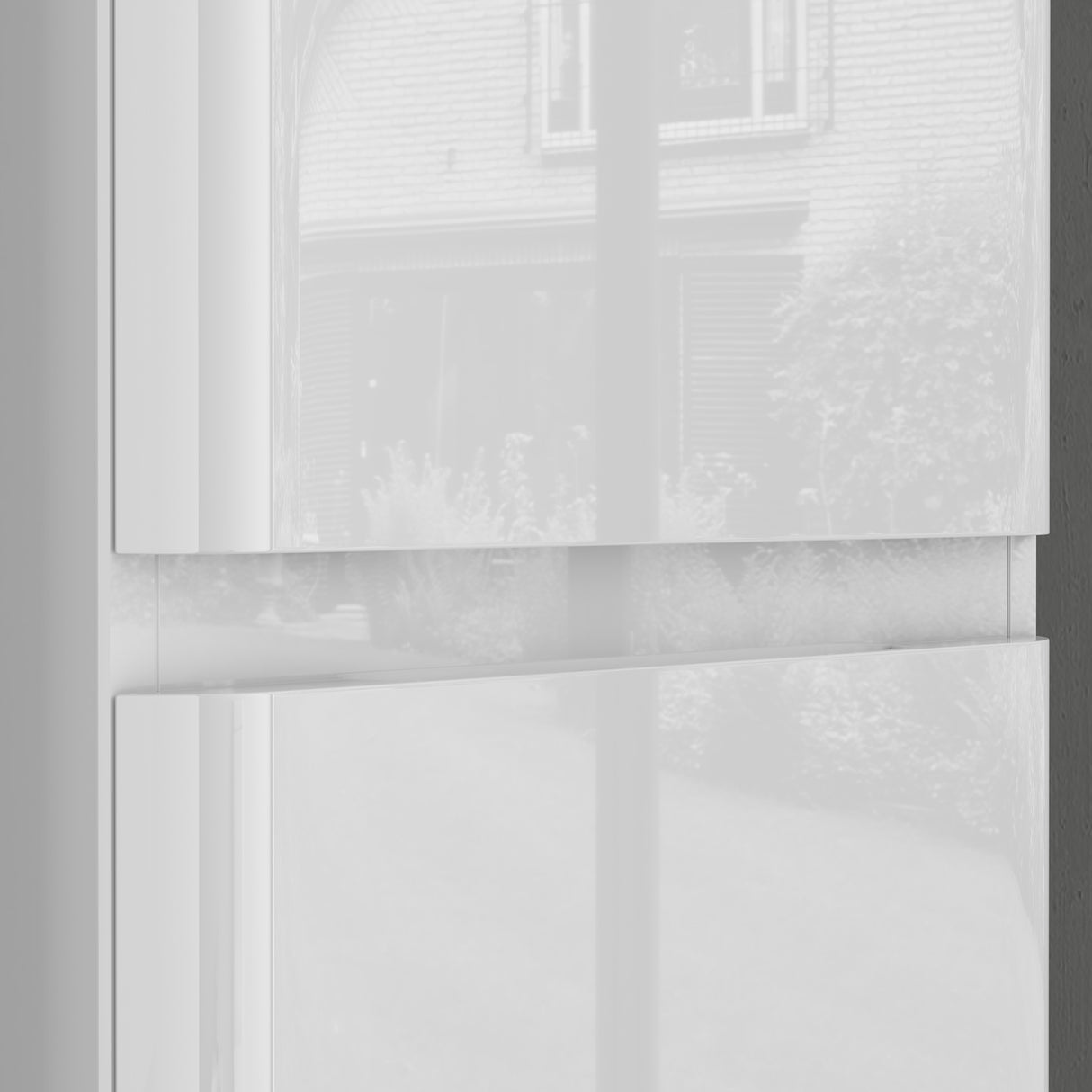 Meuble de salle de bain Glasvilla à 2 portes et 4 compartiments L x P : 35 x 20 cm. Armoire haute de salle de bain avec étagère. Meuble polyvalent Lucca.