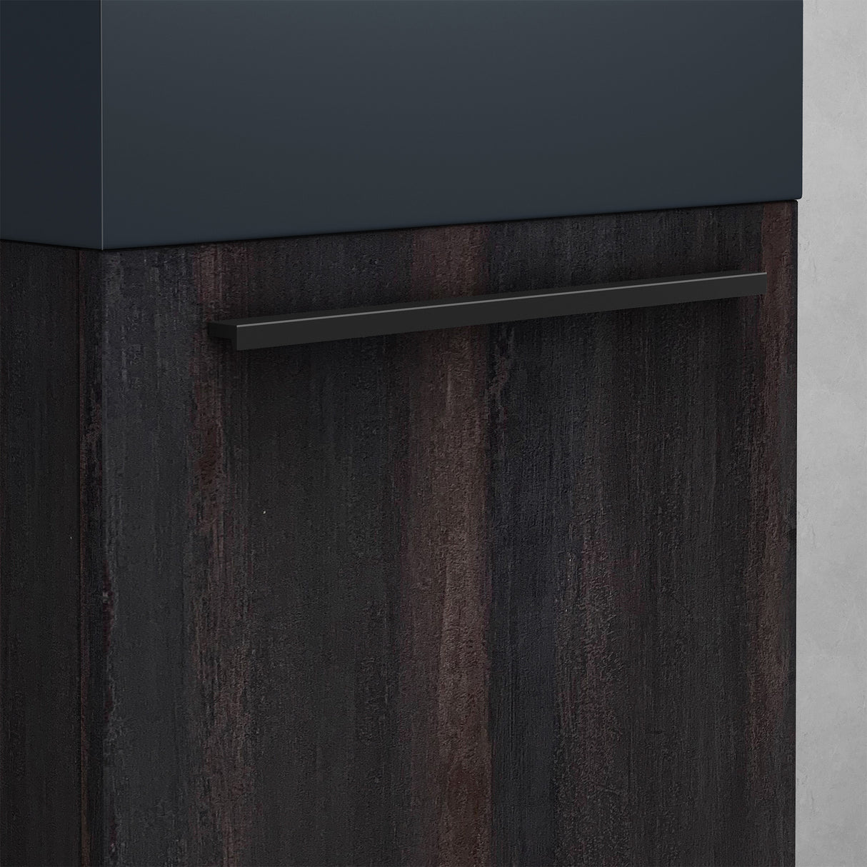 conjunto de muebles de baño glasvilla mueble bajo lavabo incluido lavabo antracita mate y espejo de baño LED BxTxH 46x26x63 cm Pisa