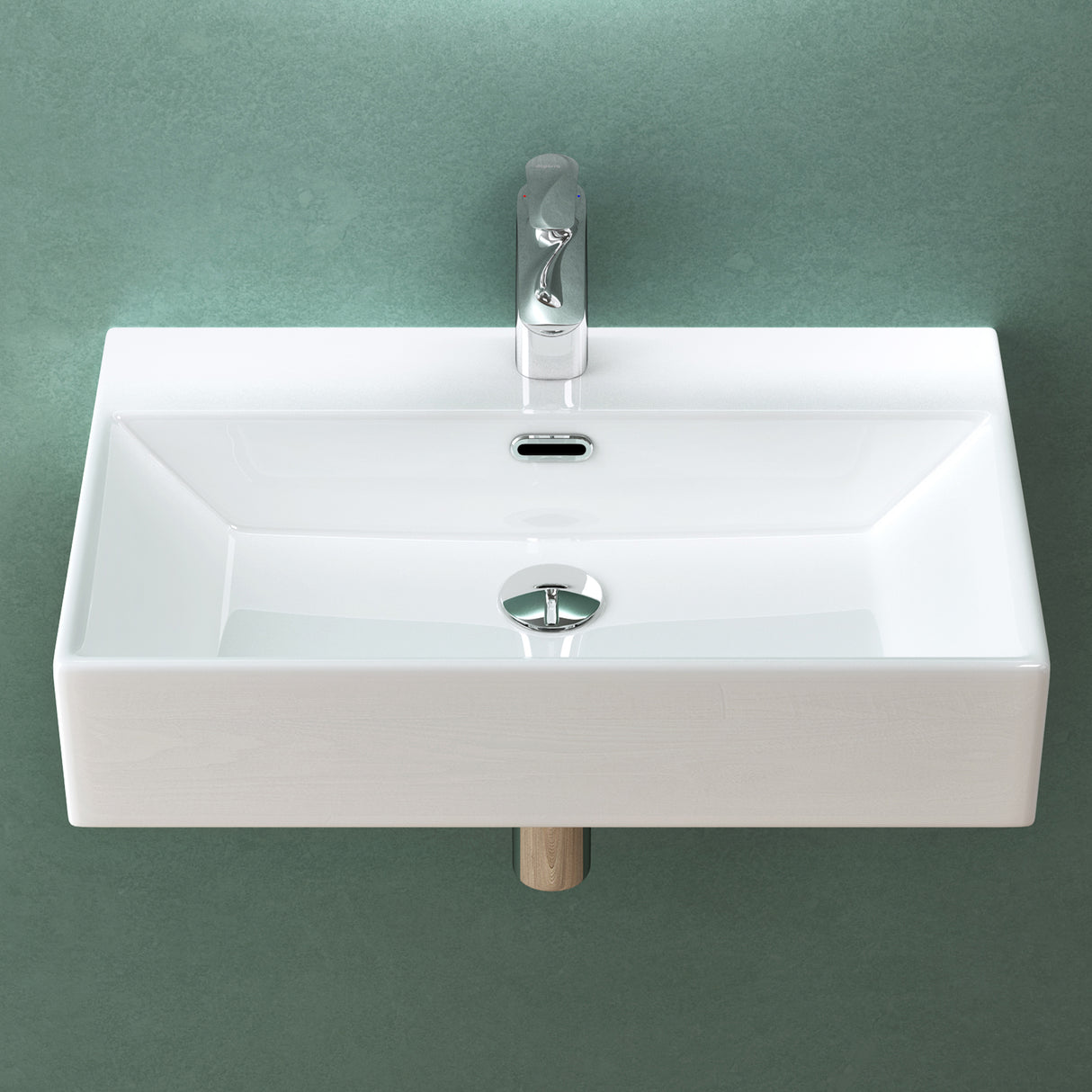 Vasque à poser en céramique Glasvilla, vasque murale, meuble sous-vasque avec revêtement nano Brussels206