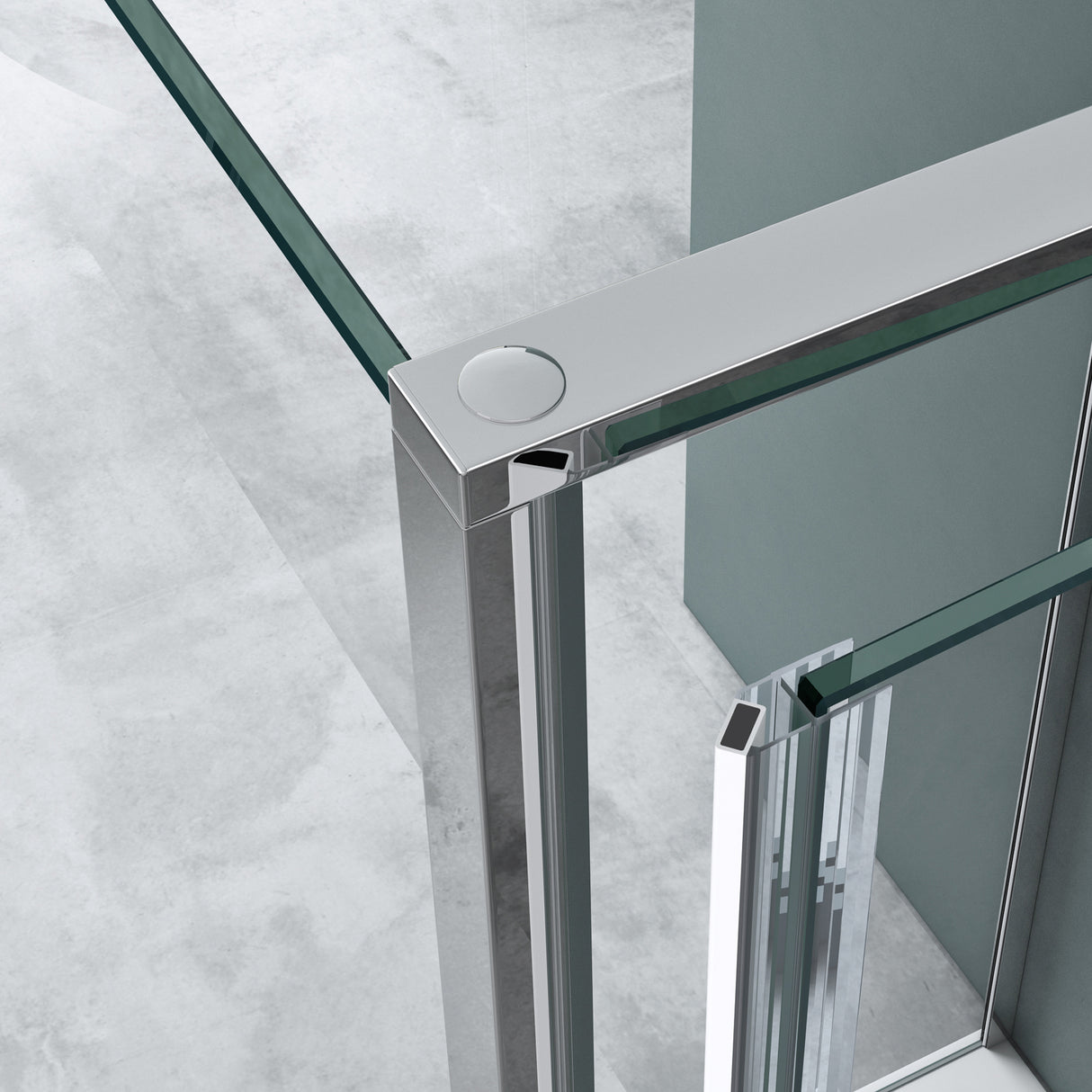 glasvilla Duschkabine U-Form Ducha Duschabtrennung 8mm ESG-Sicherheitsglas Klarglas con recubrimiento Nano Ravenna36UK