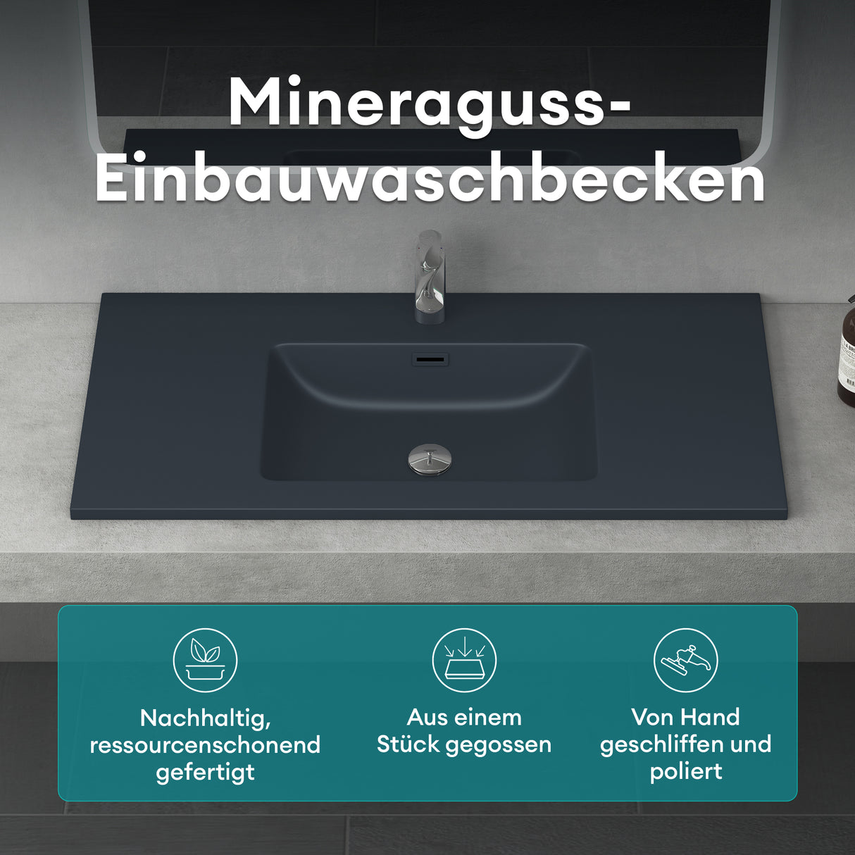 glasvilla lavabo lavabo empotrado mueble de lavabo lavabo empotrado de mineral Col02