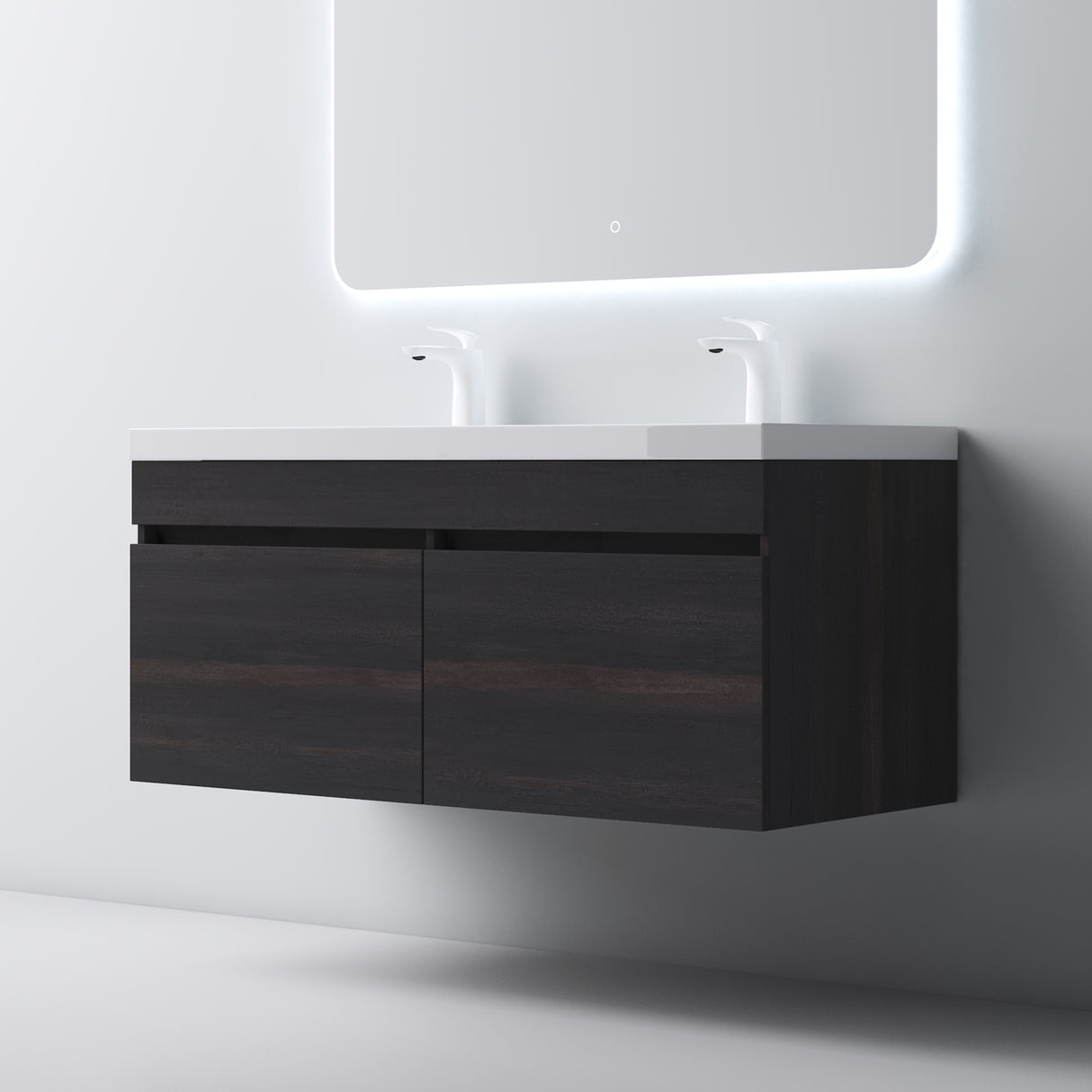 glasvilla Badmöbel Set Badezimmermöbel mit Mineralguss Waschbecken Waschtisch Botanica