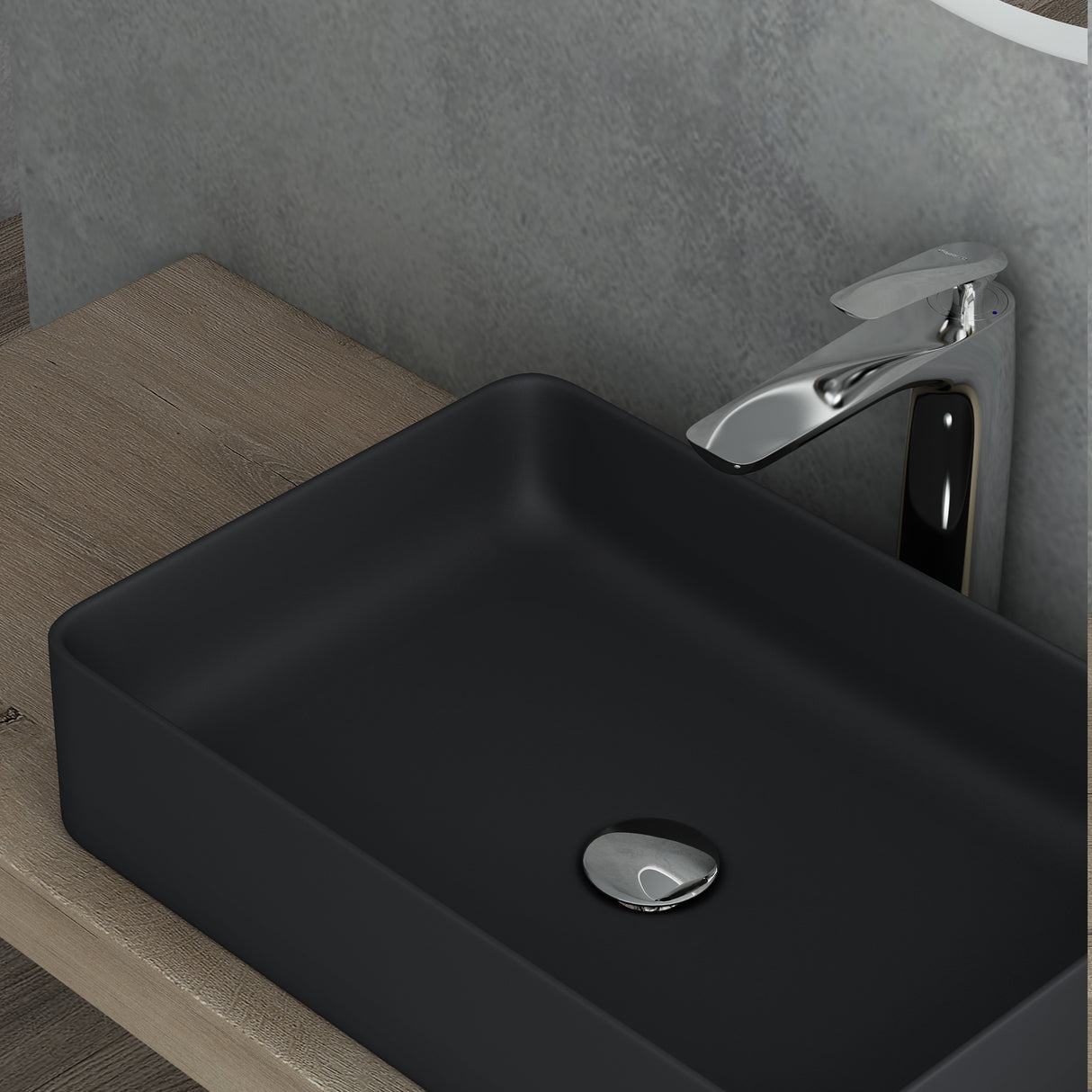 glasvilla Lavabo Lavabo de Encimera BTH: 59x38x13,5cm Cuenco de Cerámica Bruselas105D