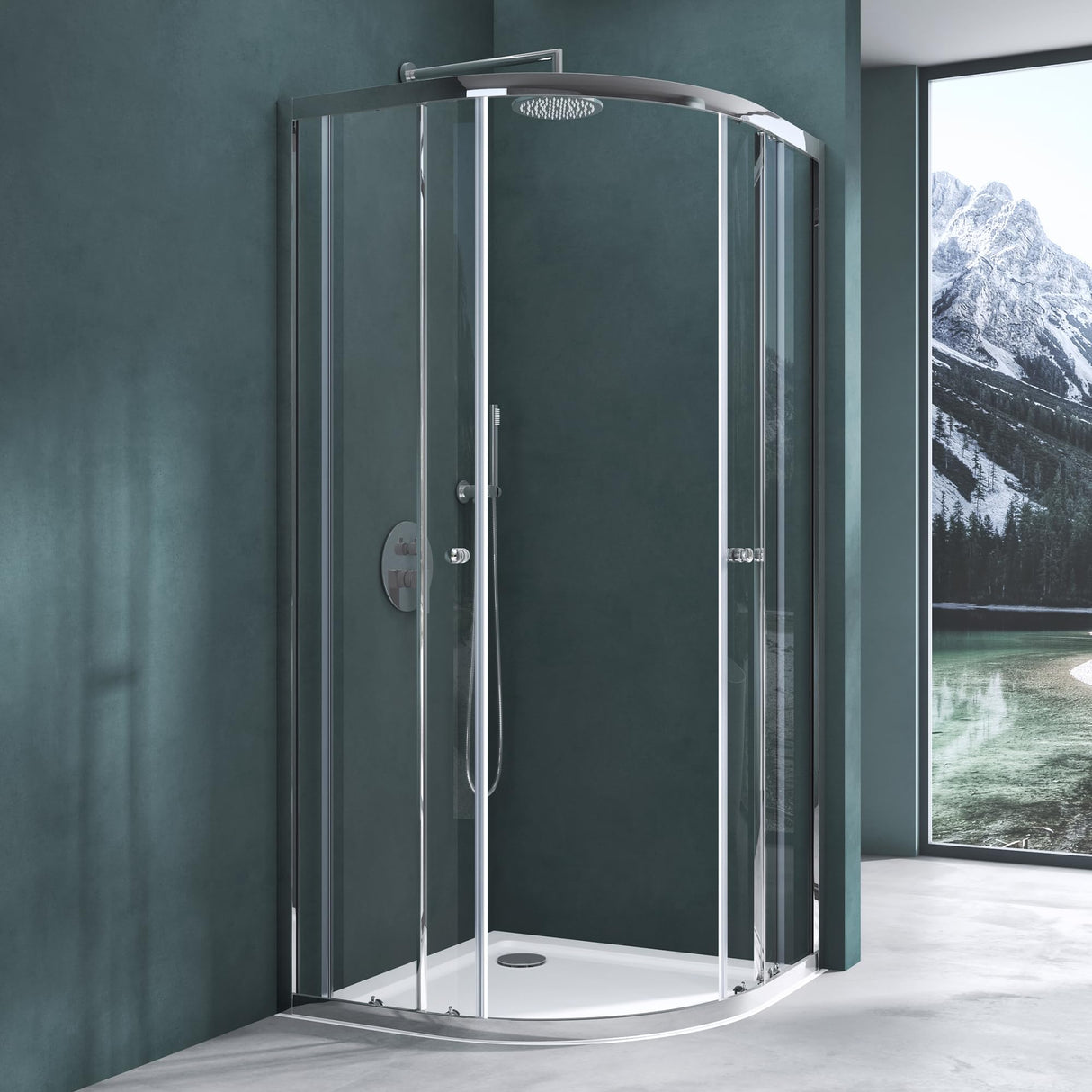 glasvilla Box Doccia in Vetro Cabina Doccia Bagno con 2 Porte Scorrevoli e Profili in Alluminio Box Doccia con Rivestimento Nano Ravenna32K