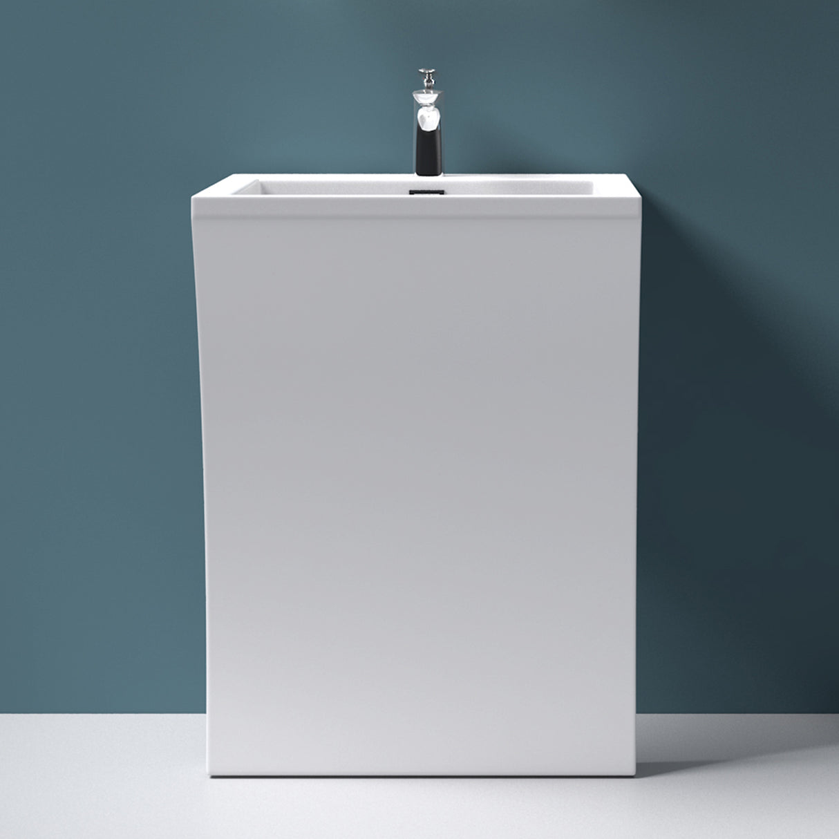 glasvilla Lavandino a Colonna Lavandino su Piedistallo per Bagni da Marmo Fuso, Lavabo a Colonna con un Foro per la Rubinetteria, Colossum07