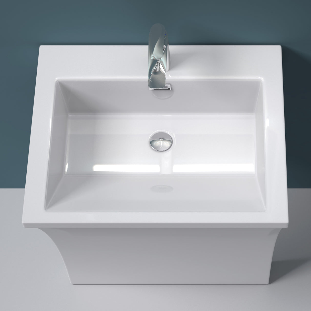 glasvilla Lavandino a Colonna Lavandino su Piedistallo per Bagni da Marmo Fuso, Lavabo a Colonna con un Foro per la Rubinetteria, Colossum07