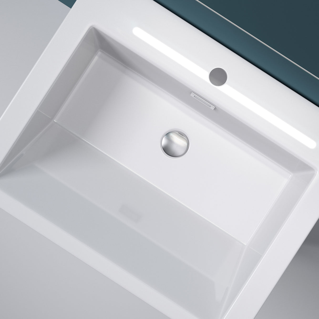 glasvilla Lavandino a Colonna Lavandino su Piedistallo per Bagni da Marmo Fuso, Lavabo a Colonna con un Foro per la Rubinetteria, Colossum07