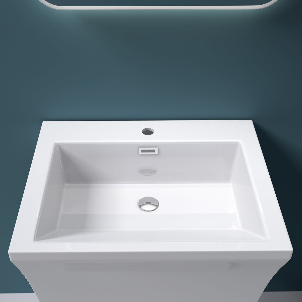 glasvilla Lavandino a Colonna Lavandino su Piedistallo per Bagni da Marmo Fuso, Lavabo a Colonna con un Foro per la Rubinetteria, Colossum07