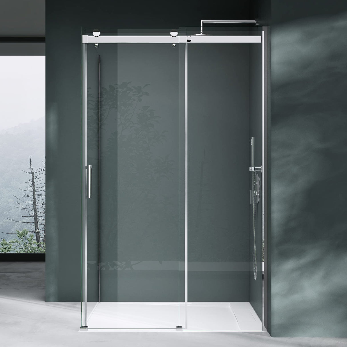 cabina de ducha glasvilla Eckdusche vidrio de seguridad 8mm ESG recubrimiento NANO en ambos lados puerta corredera ducha Ravenna17K