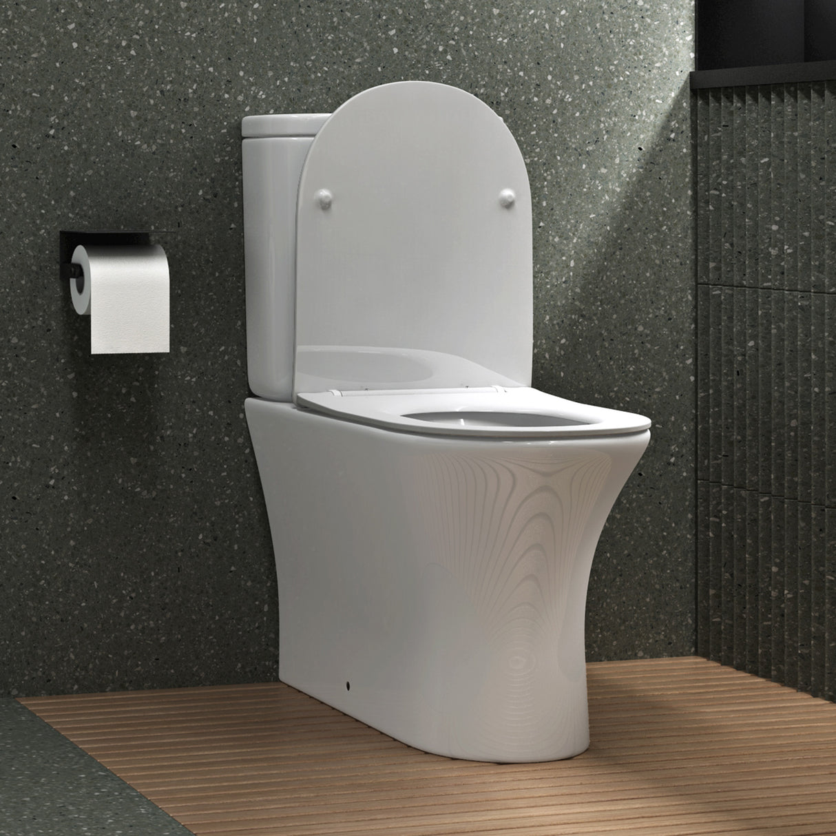 glasvilla Sanitari Bagno a Terra in Ceramica WC Bagno senza Brida Montaggio a Terra