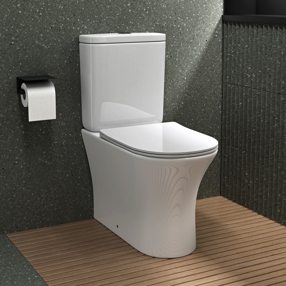 glasvilla Sanitari Bagno a Terra in Ceramica WC Bagno senza Brida Montaggio a Terra