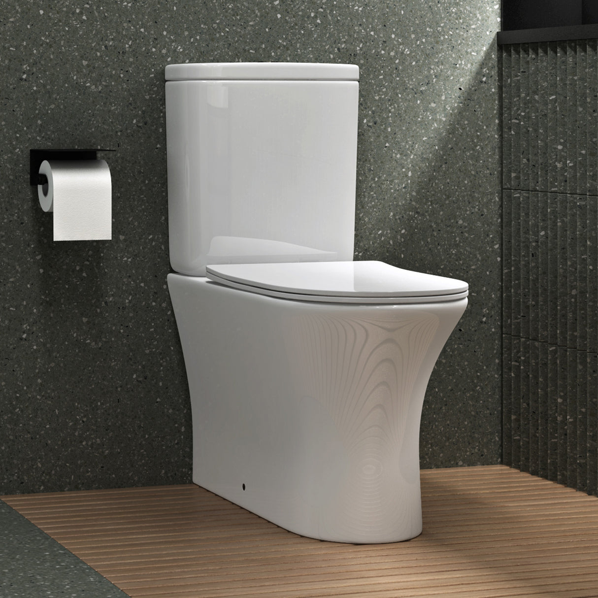 glasvilla Sanitari Bagno a Terra in Ceramica WC Bagno senza Brida Montaggio a Terra