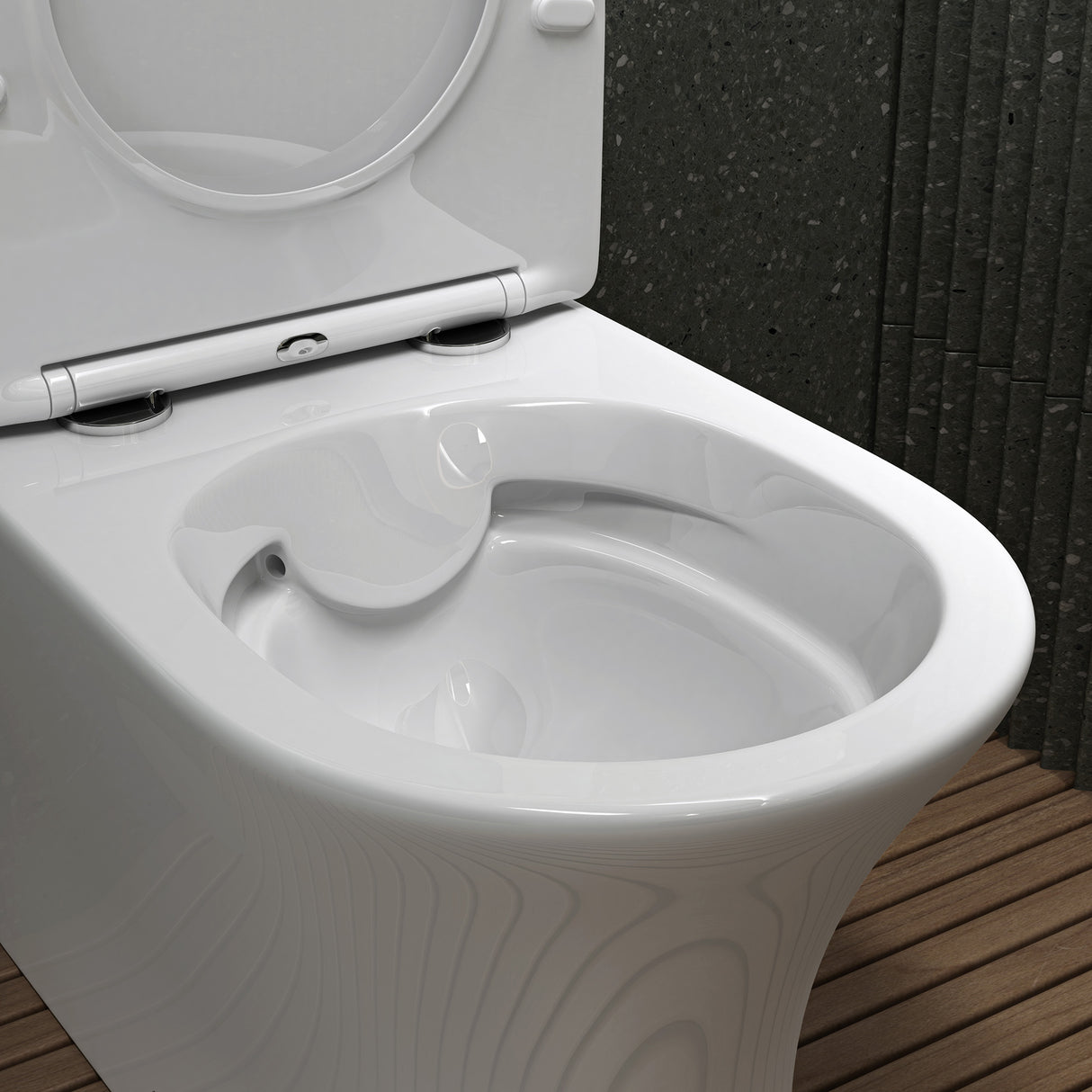 glasvilla Sanitari Bagno a Terra in Ceramica WC Bagno senza Brida Montaggio a Terra