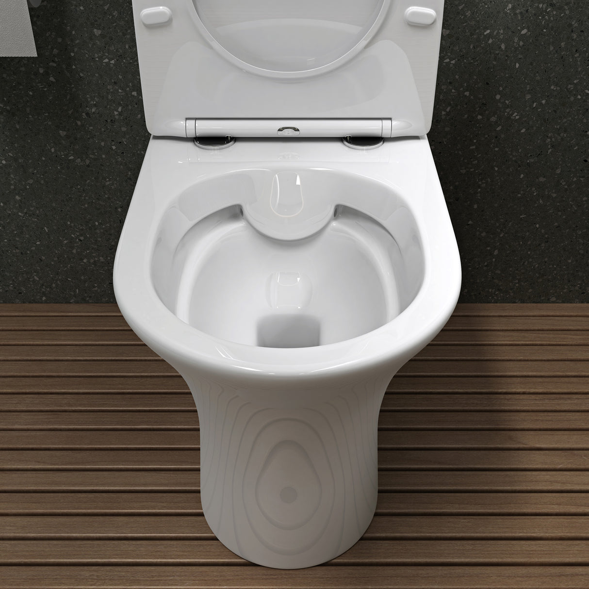 glasvilla Sanitari Bagno a Terra in Ceramica WC Bagno senza Brida Montaggio a Terra