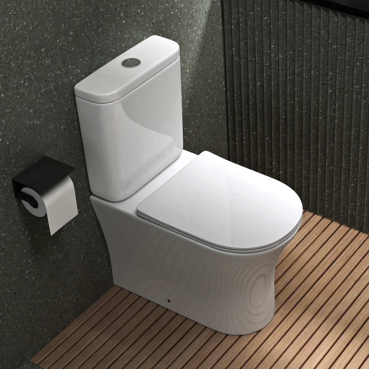 glasvilla Sanitari Bagno a Terra in Ceramica WC Bagno senza Brida Montaggio a Terra