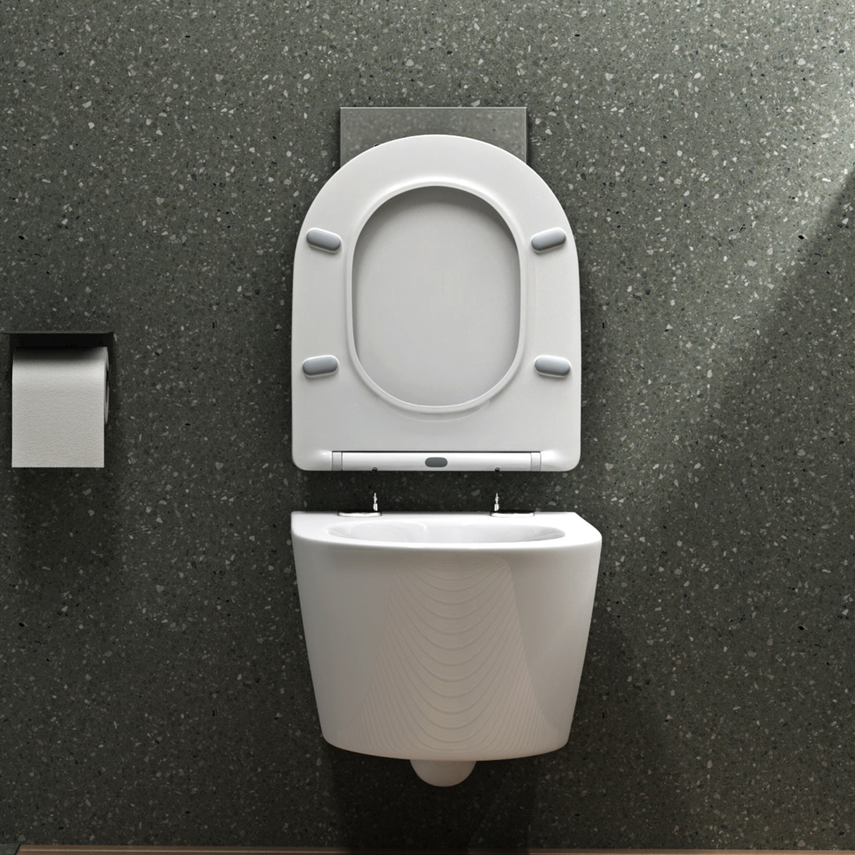 glasvilla Sanitari Bagno Sospeso in Ceramica Sanitari Bagno con Soft Close WC Sospeso Montaggio a Parete