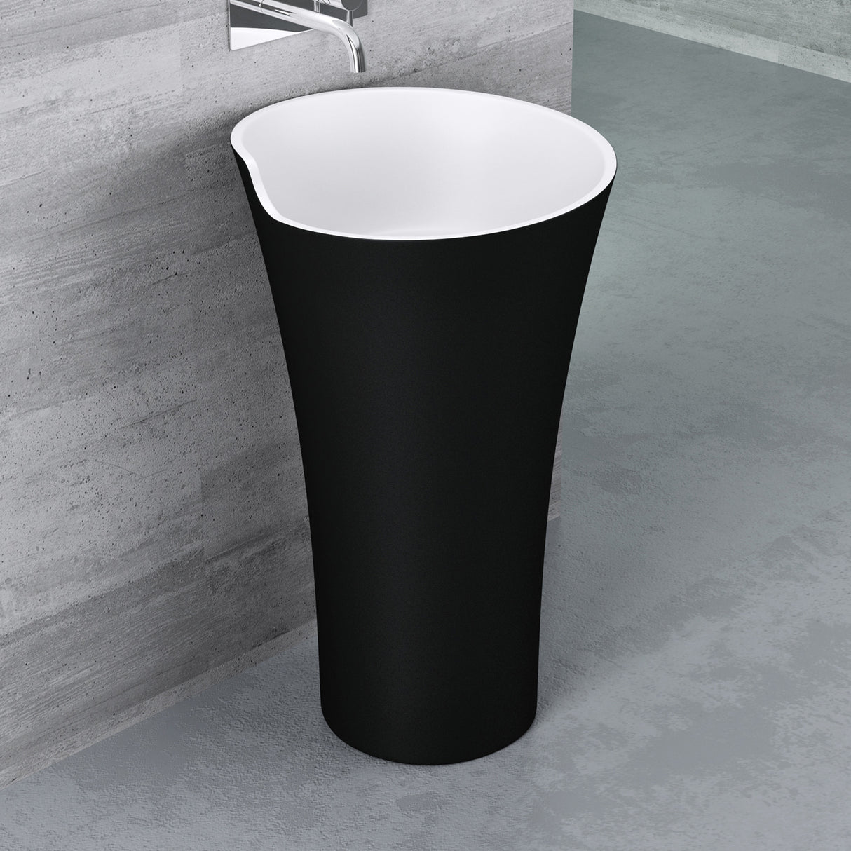 Lavabo da appoggio a colonna Glasvilla Design Col30 in ghisa minerale