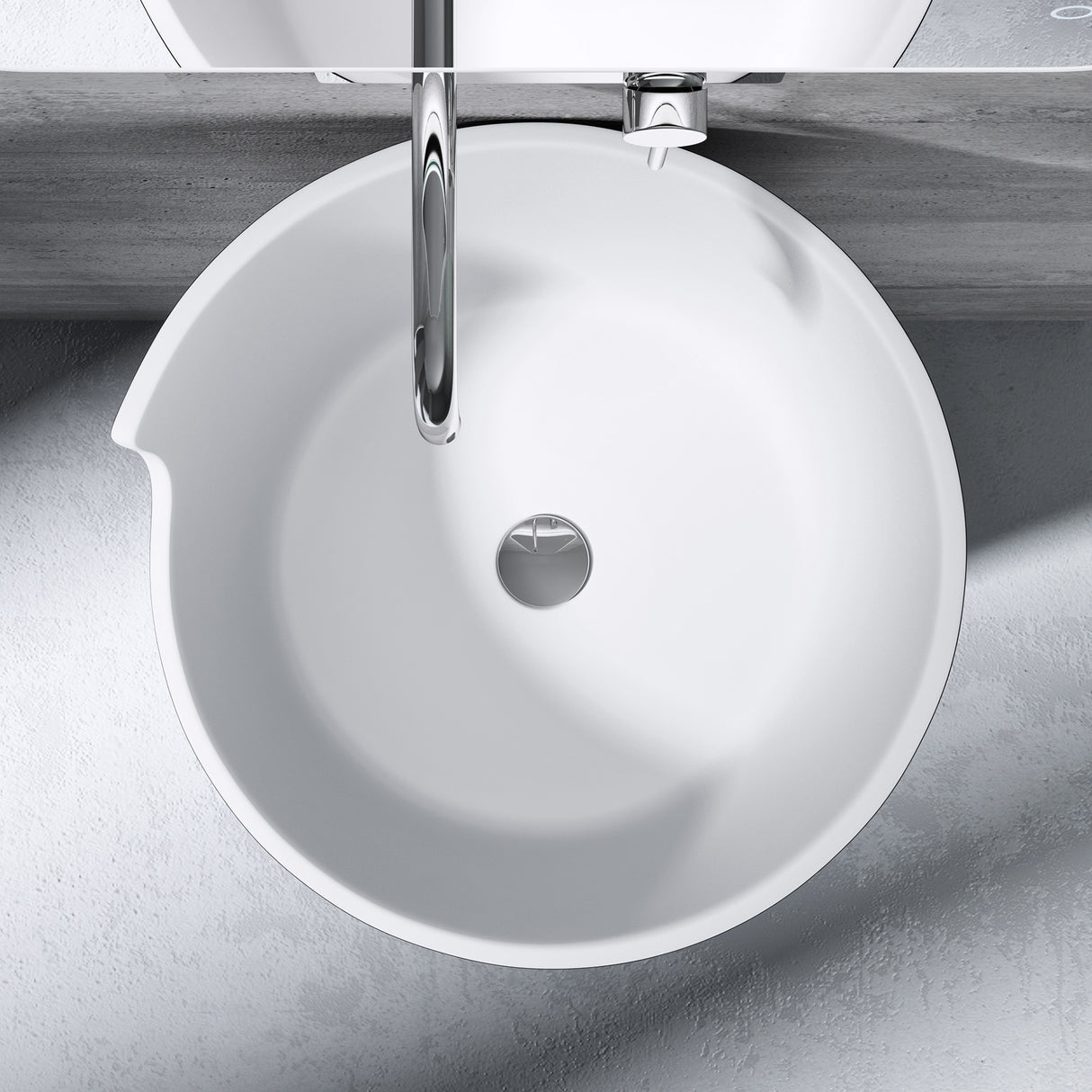 Lavabo da appoggio a colonna Glasvilla Design Col30 in ghisa minerale