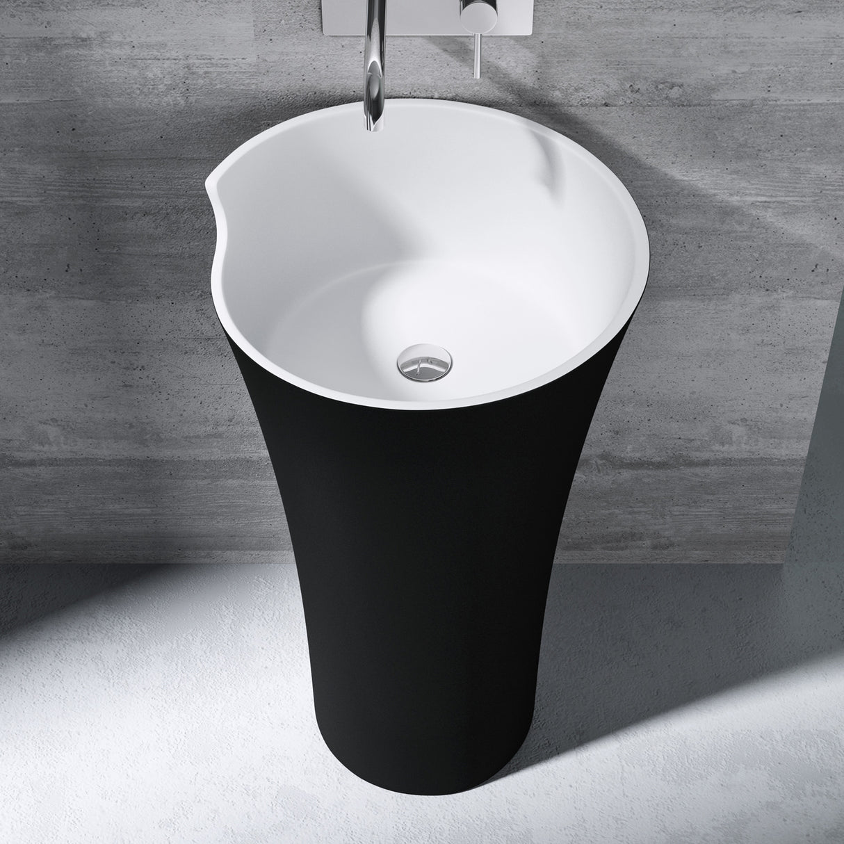 Lavabo da appoggio a colonna Glasvilla Design Col30 in ghisa minerale