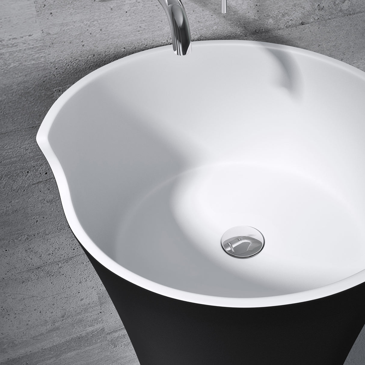 Lavabo da appoggio a colonna Glasvilla Design Col30 in ghisa minerale