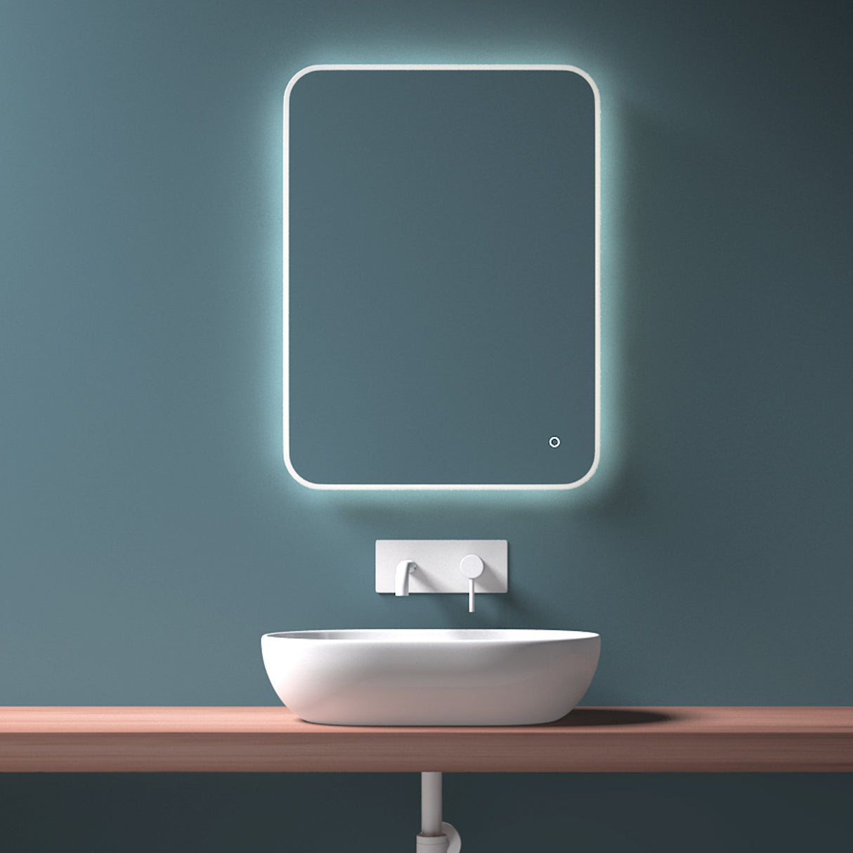 glasvilla lavabo de encimera cerámica en blanco con recubrimiento nano Bruselas322