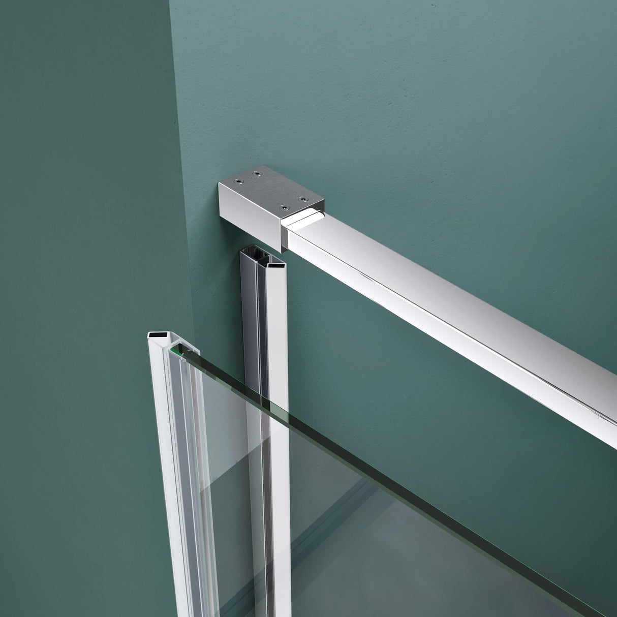 glasvilla Puerta de ducha Puerta de nicho ducha Separación de ducha Cromo y Negro Cabina de ducha Puerta oscilante 8mm vidrio de seguridad ESG con recubrimiento nano Mecanismo de elevación y descenso Vidrio claro y vidrio esmerilado Rayas Teramo36K