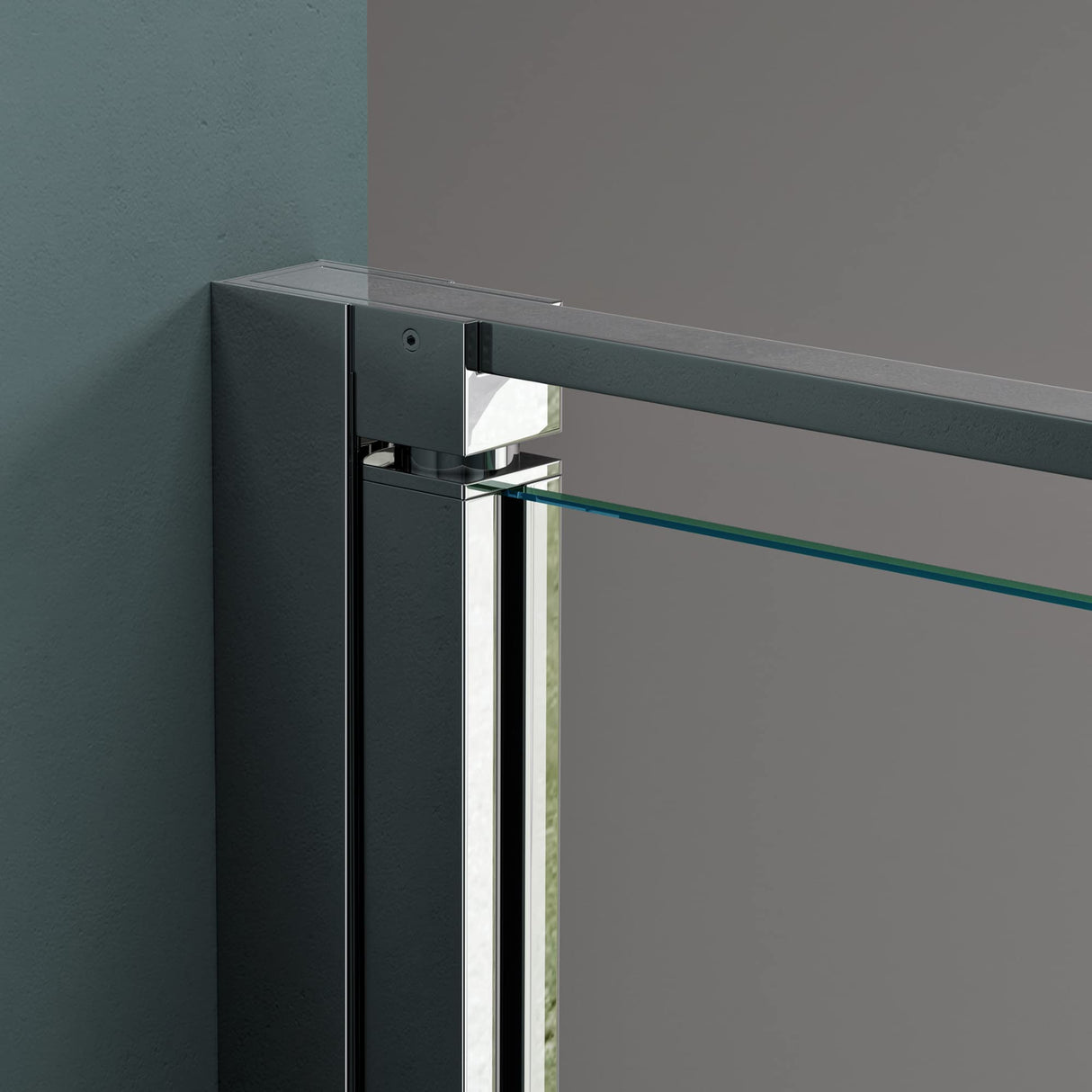 glasvilla Puerta de ducha Puerta de nicho ducha Separación de ducha Cromo y Negro Cabina de ducha Puerta oscilante 8mm vidrio de seguridad ESG con recubrimiento nano Mecanismo de elevación y descenso Vidrio claro y vidrio esmerilado Rayas Teramo36K