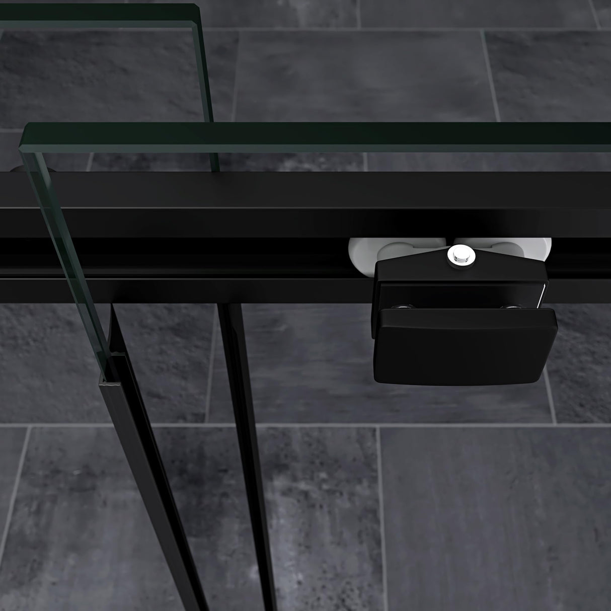 glasvilla Cabine de Douche en Verre de Sécurité 8mm Noir Douche d'Angle avec NANO Porte Coulissante Ravenna18