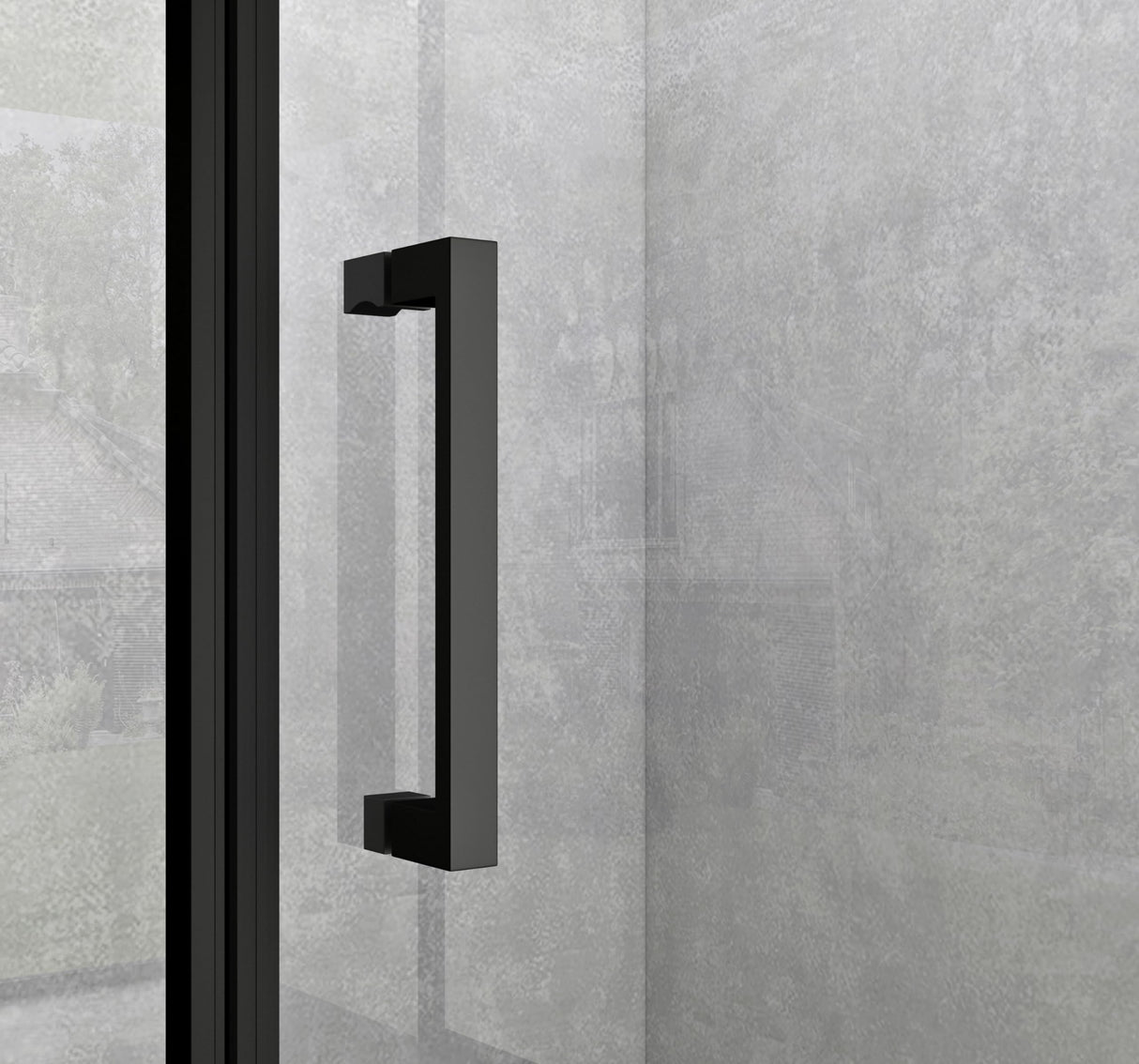 glasvilla Box Doccia in Vetro 8mm Box Doccia con Meccanismo Alza/Abbassa e Porta Girevole Box Cabina Doccia Angolare Nero Ravenna36-Plus