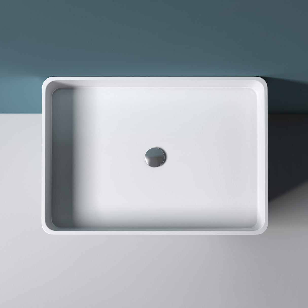 lavabo de diseño glasvilla freestanding Col36 blanco de mineral compuesto, BTH: 60x42x80cm