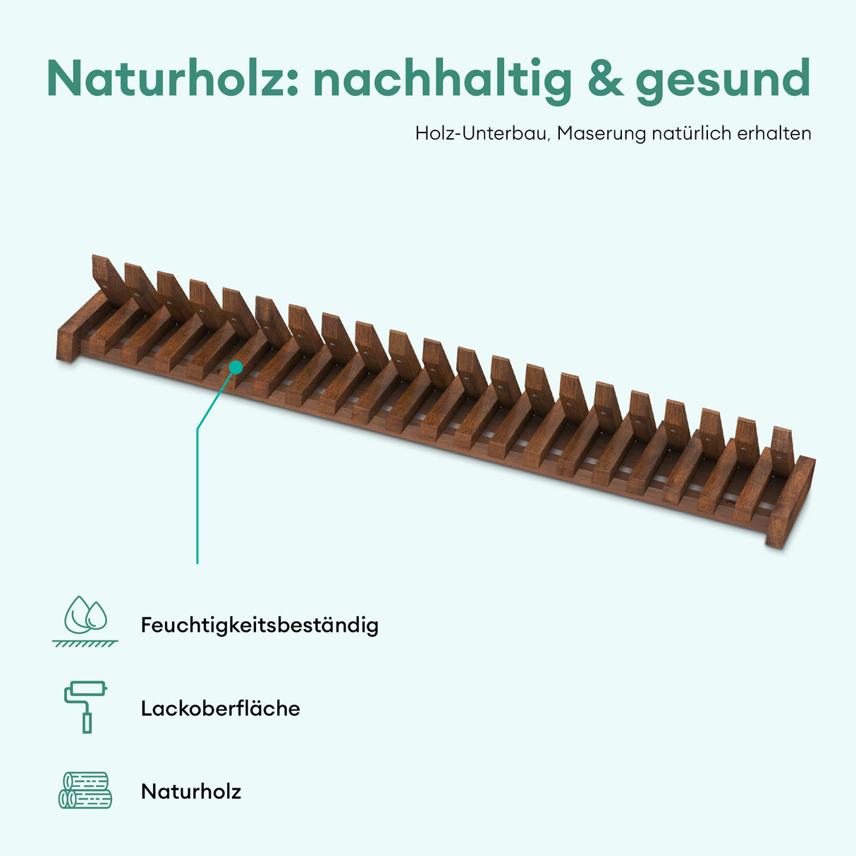 glasvilla Appendiabiti da Parete in Legno, Attaccapanni da Muro Moderno per Camera da Letto, Ingresso, Studio con Gancio Pieghevole e Salvaspazio, Twigro-01