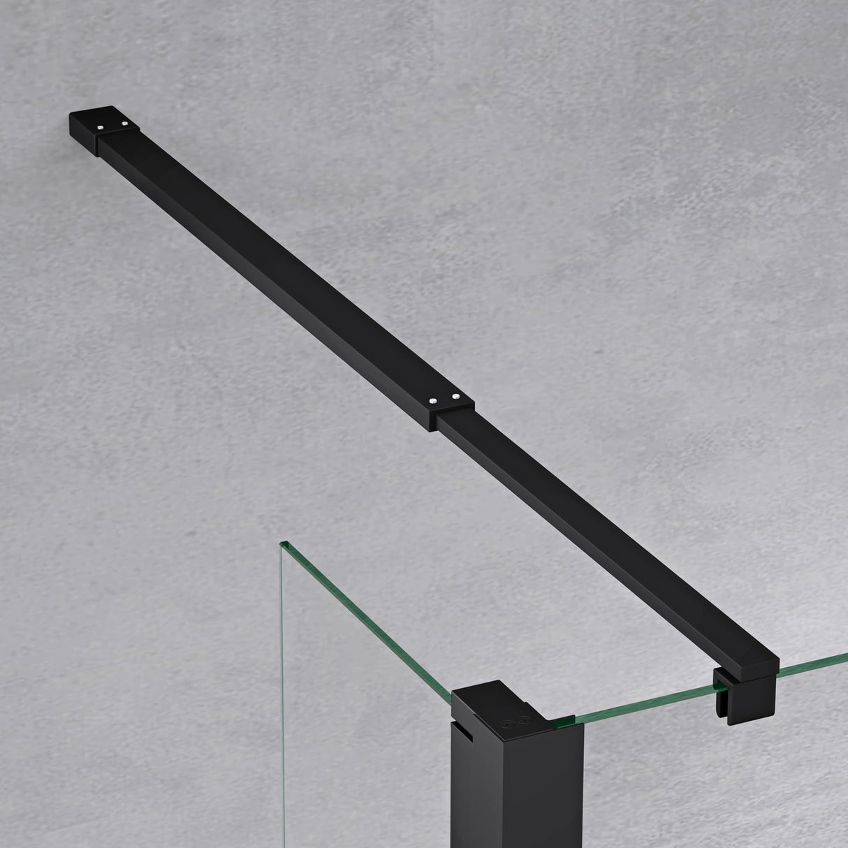 glasvilla Box Doccia Walk-In con Vetro Laterale 30cm, Parete Doccia in Vetro Trasparente da 10mm con Stabilizzatore Rotondo e Rettangolare, Vetro di Sicurezza ESG con Rivestimento Nano Bremen02K-Plus