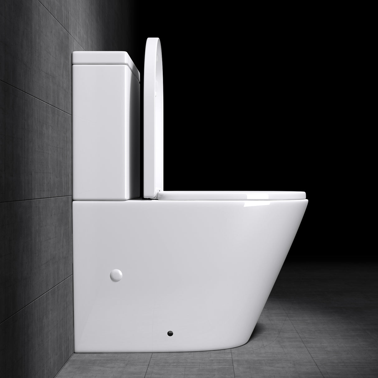 glasvilla Sanitari Bagno a Terra in Ceramica WC Bagno senza Brida Montaggio a Terra