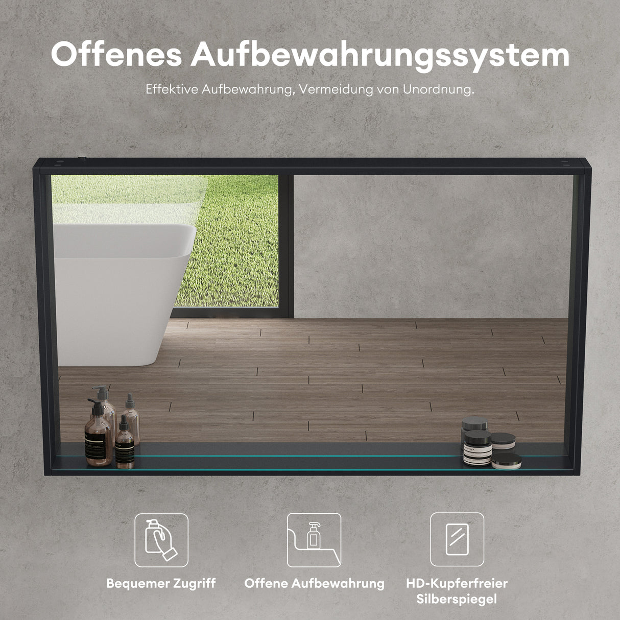 glasvilla Espejo armario de baño con iluminación armario de baño armario colgante espejo de baño Espejo armario-01