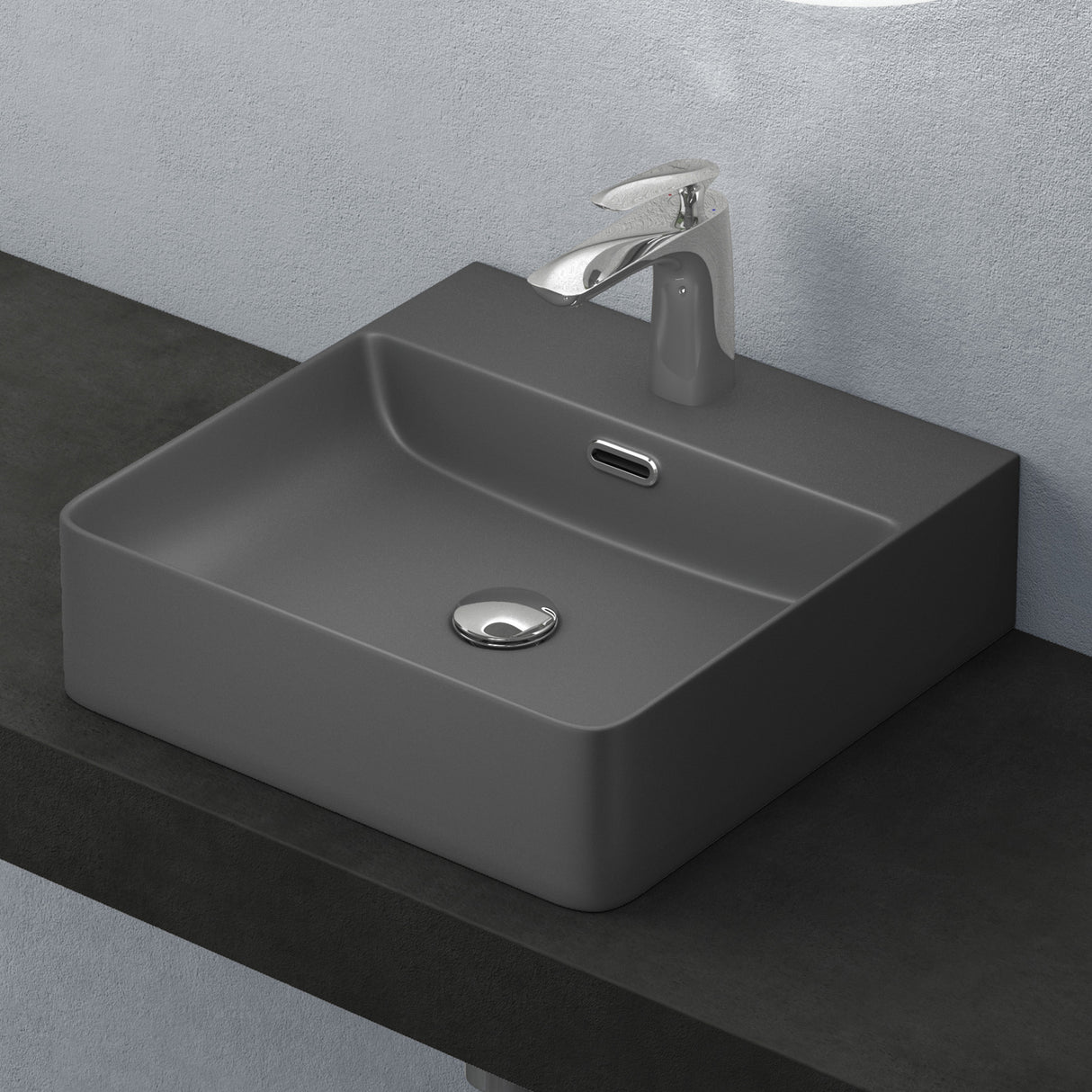 glasvilla Lavabo da Appoggio in Ceramica Lavabo Bagno Sospeso Lavandino Bagno con Nano Rivestimenti Meissen201