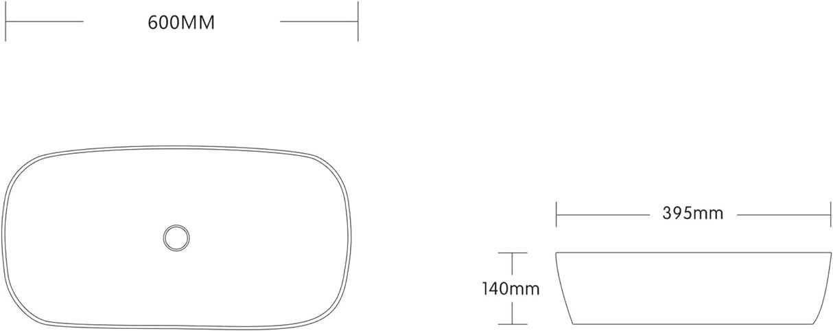 glasvilla Lavabo da Appoggio in Ceramica con Nano Rivestimenti Lavandino Bagno Brüssel104