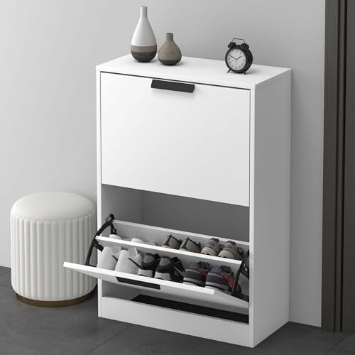glasvilla Schuhschrank Schuhkommode Schuhkipper BxTxH: 60x28x89 cm Schmal zapatero Muebles Schuhschrank01