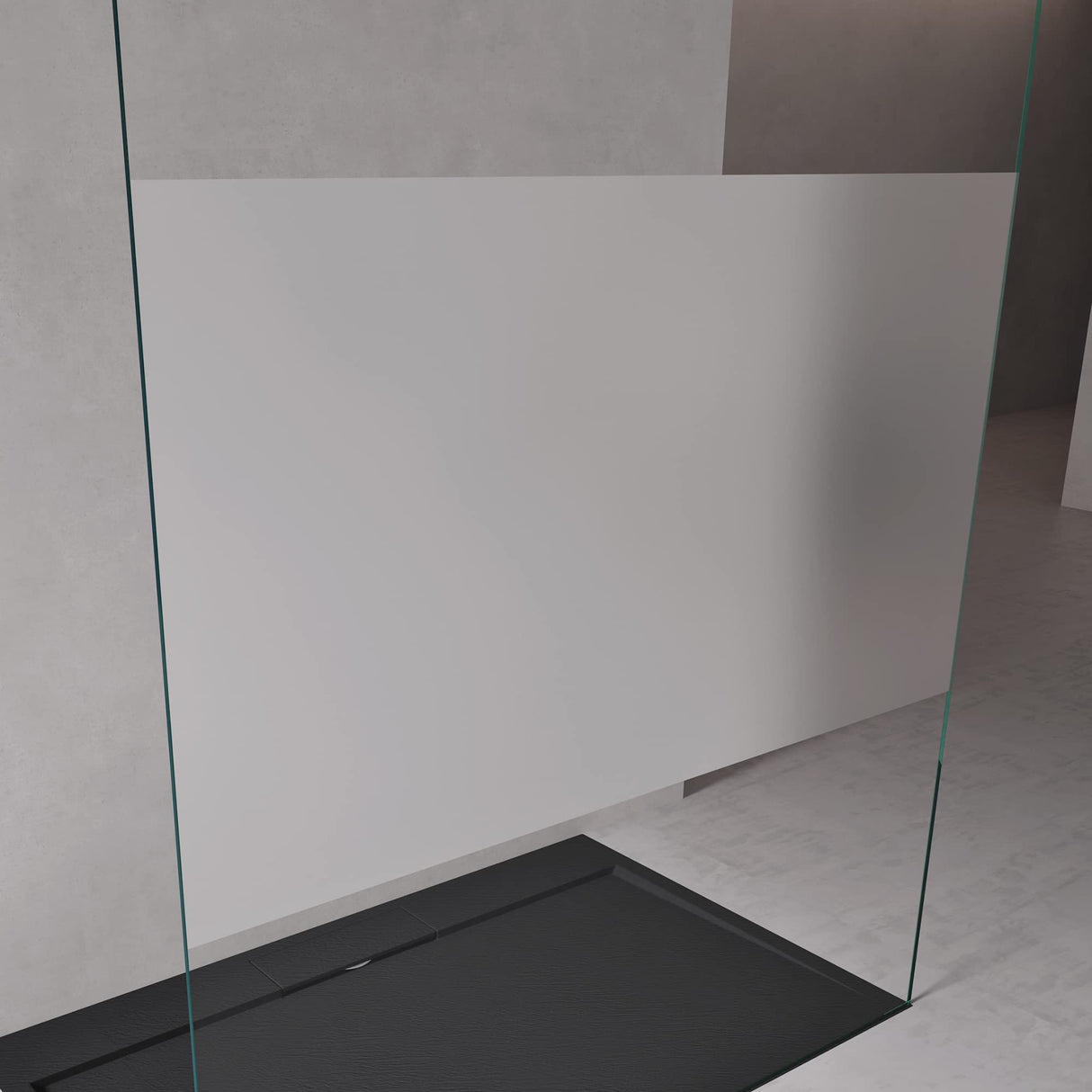 glasvilla Duschwand Duschabtrennung 2 Haltestange für Walk-In Dusche 10mm ESG-Sicherheitsglas mit Nanobeschichtung Rechteckiger Stabilisator Bremen02+2