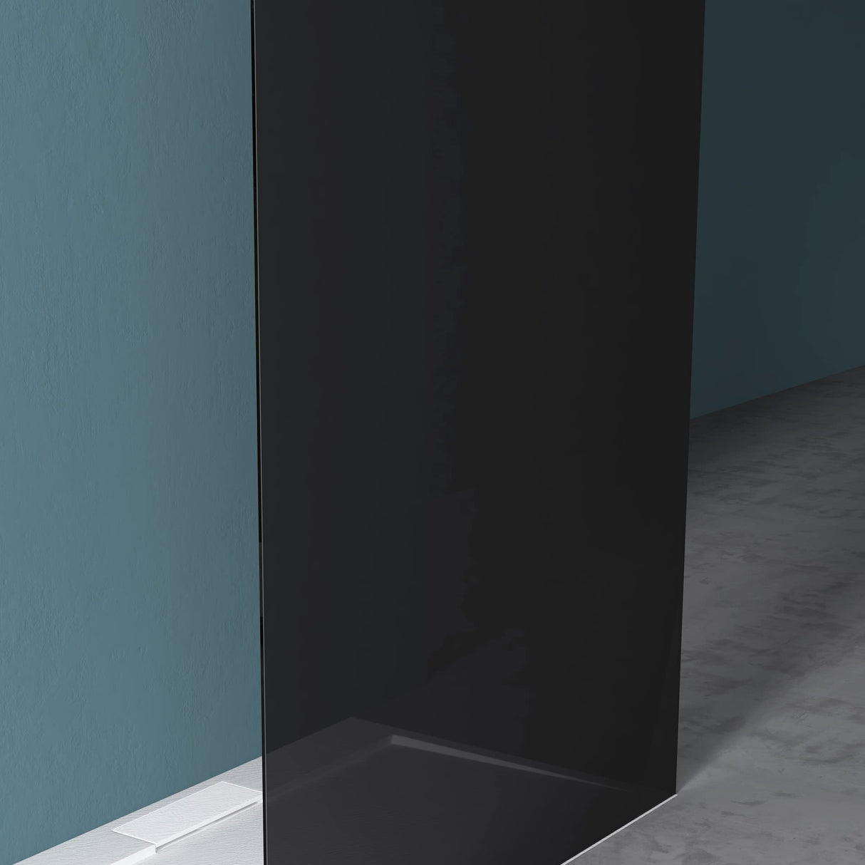 glasvilla Duschwand Duschabtrennung 2 Haltestange für Walk-In Dusche 10mm ESG-Sicherheitsglas mit Nanobeschichtung Rechteckiger Stabilisator Bremen02+2