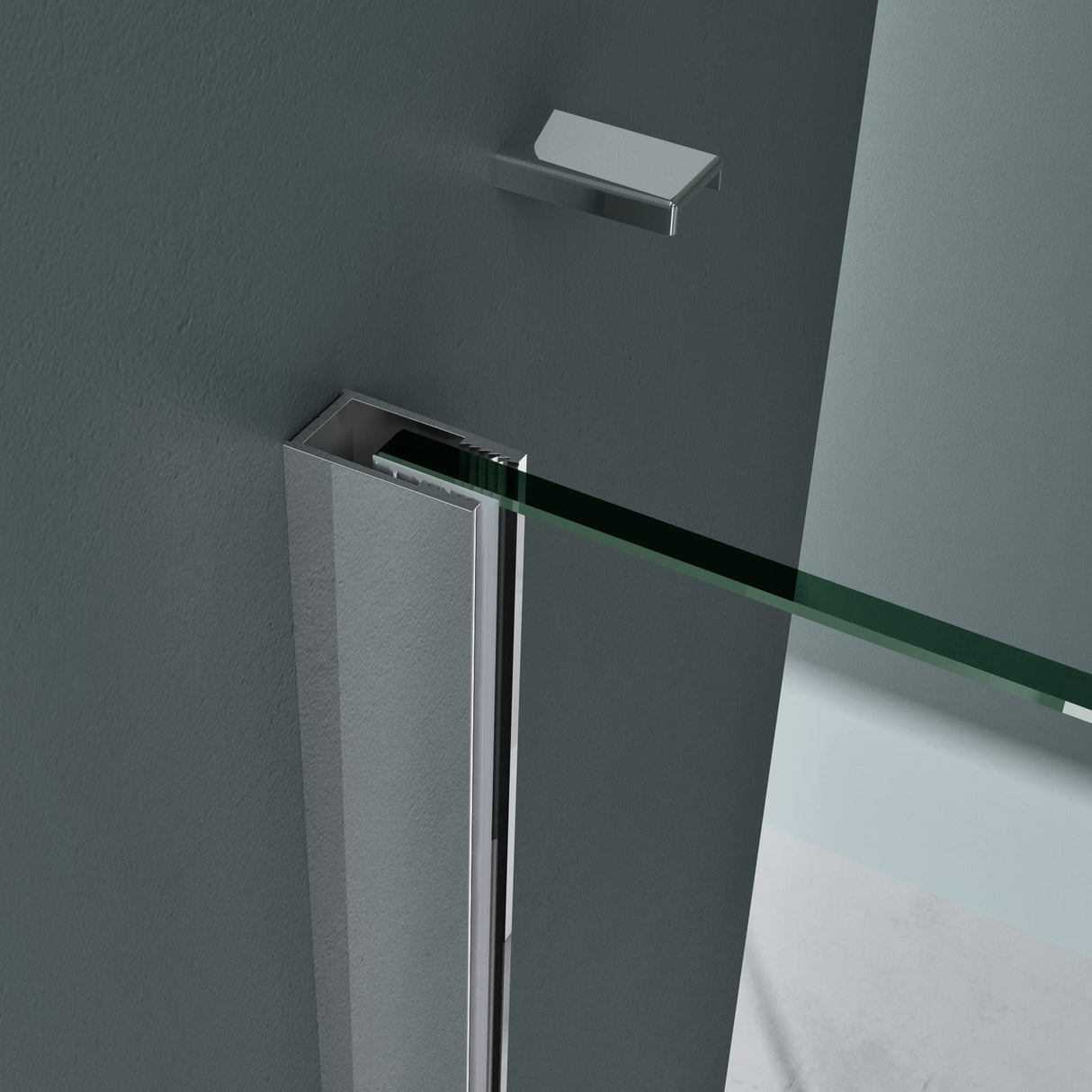glasvilla Mampara de ducha Separación de ducha Ducha Walk-In 8mm Cristal claro ESG-Vidrio de seguridad con recubrimiento nano Estabilizador rectangular BremenL