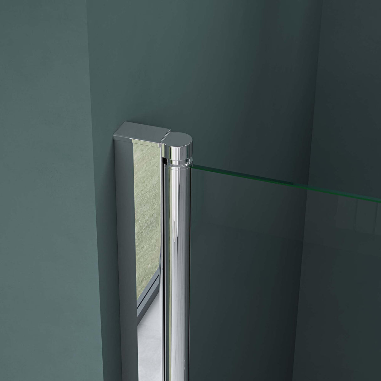 glasvilla Puerta de ducha Puerta de nicho ducha Separación de ducha Cabina de ducha con puerta plegable de giro vidrio de seguridad ESG incluida recubrimiento NANO en vidrio transparente y parcialmente esmerilado Teramo26K+MS