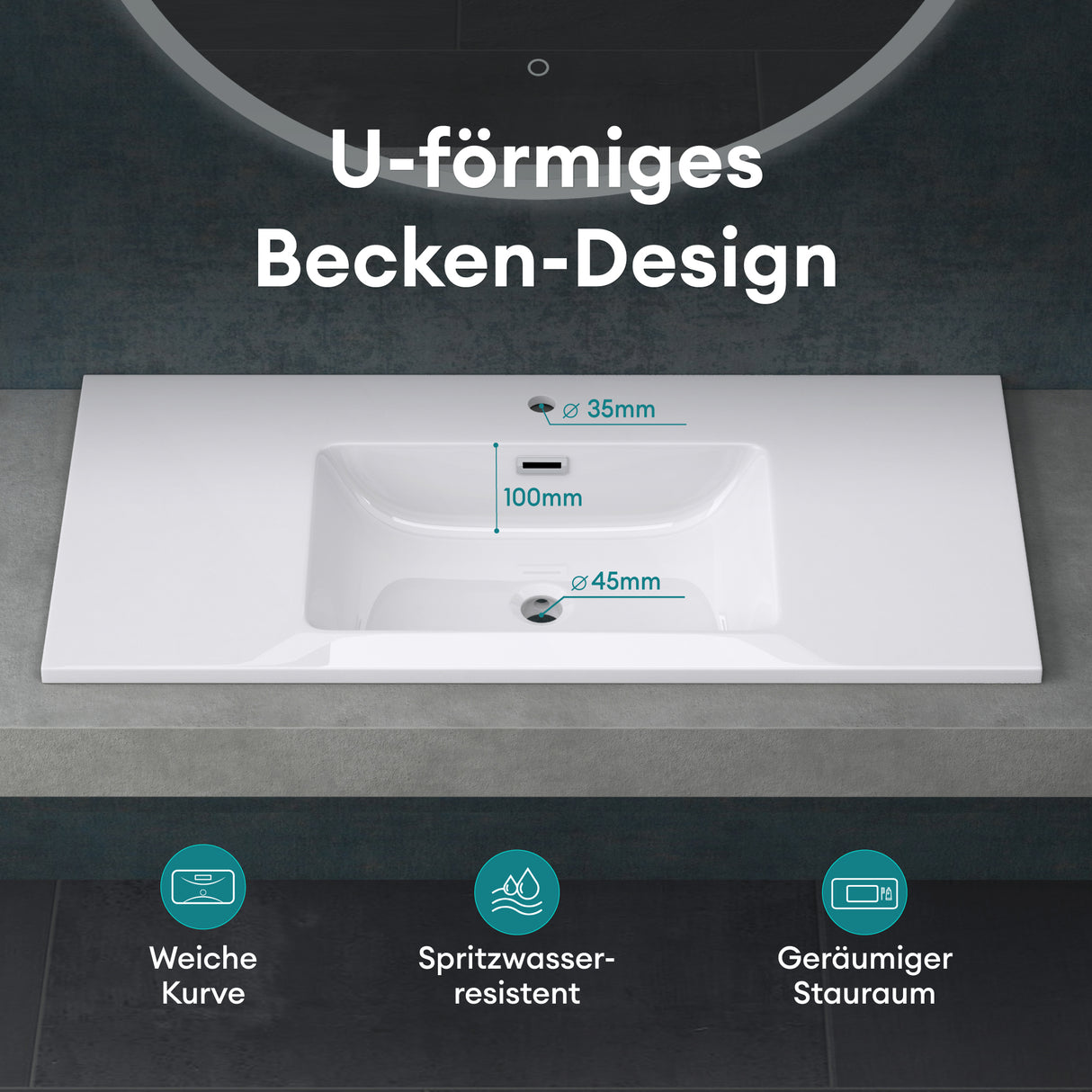 glasvilla lavabo lavabo empotrado mueble de lavabo lavabo empotrado de mineral Col02