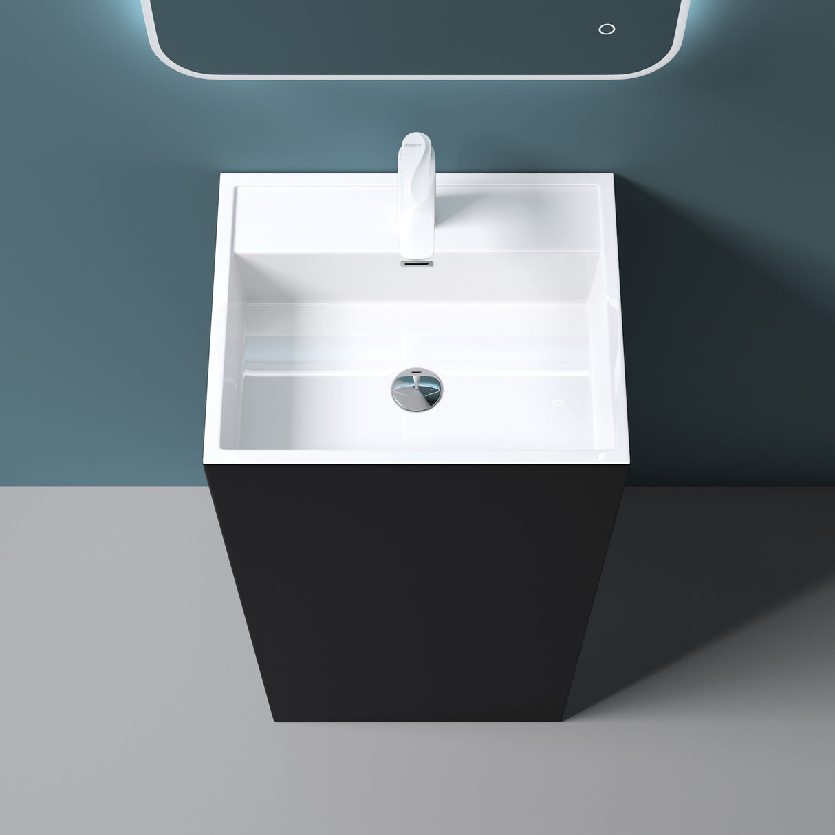 lavabo de diseño glasvilla freestanding Col34 de mineral compuesto